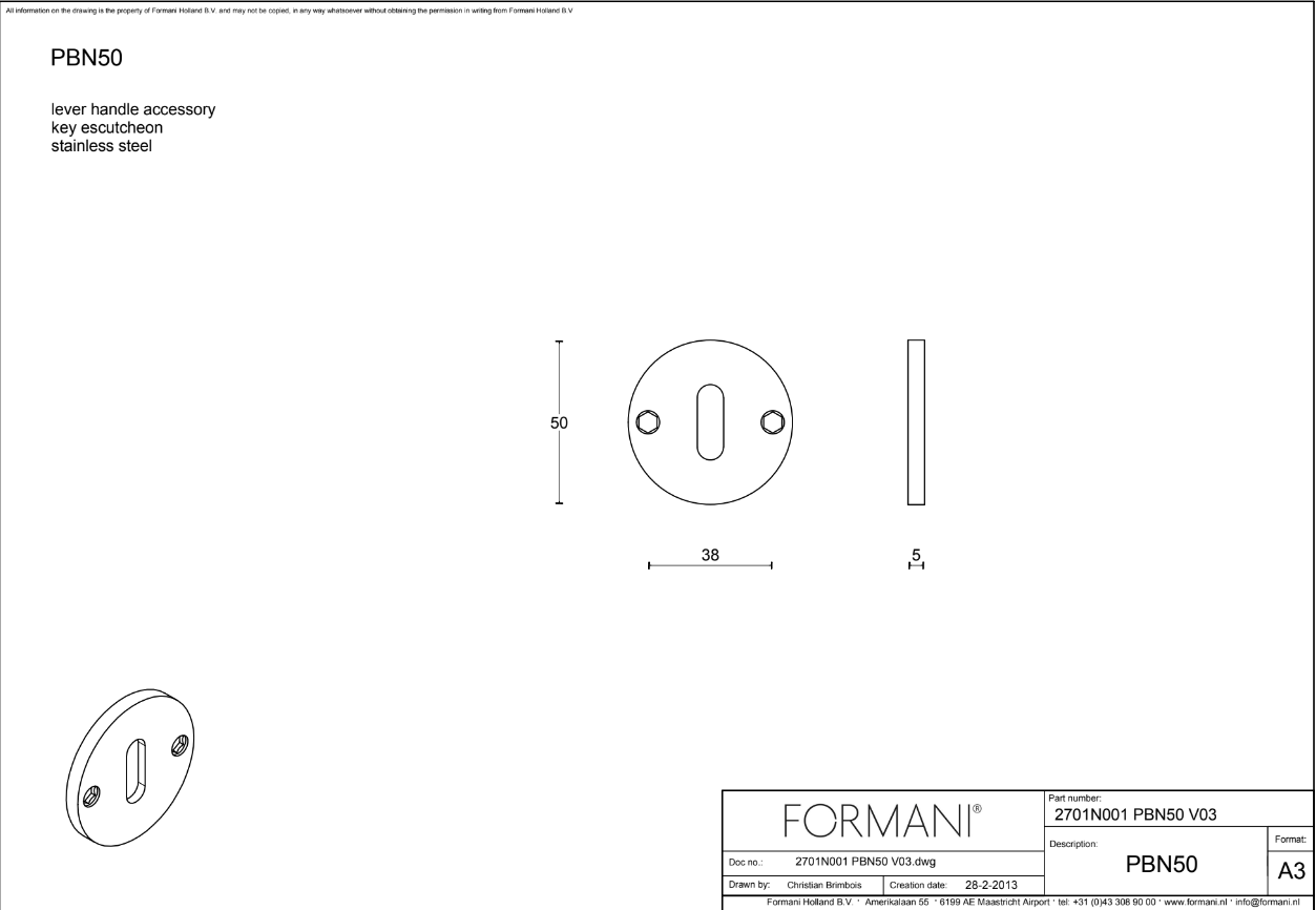 BB rosette Formani ONE PBN50