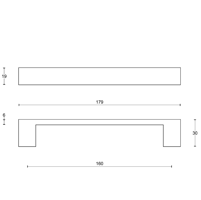 Cabinet handle Formani SQUARE LSQ140/160