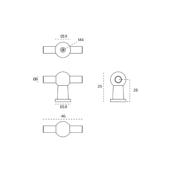 Cabinet knob JNF IN.22.125