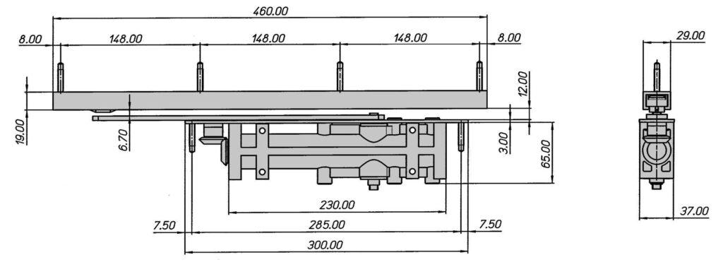Concealed door closer Meroni DC 550