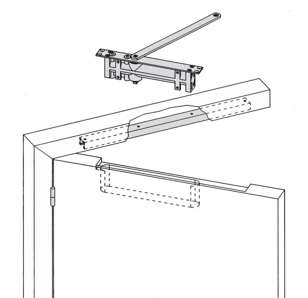 Concealed door closer Meroni DC 550