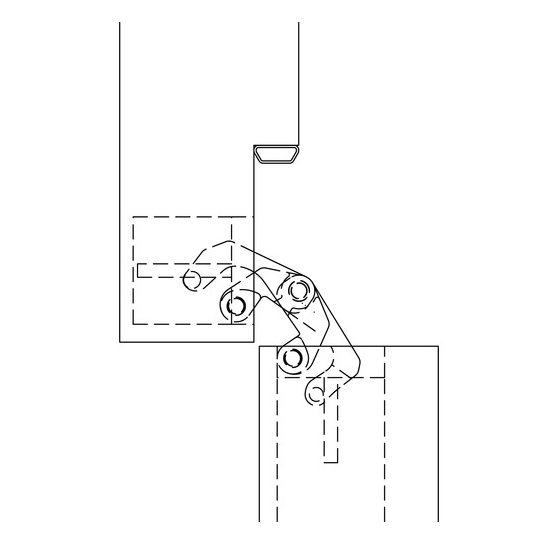 Concealed door hinge with integrated closing and damping function ANSELMI AN 108 3D SC45