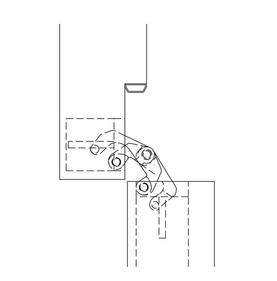 Concealed door hinge with integrated closing function ANSELMI AN 107 3D C60