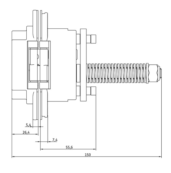 Concealed door hinge with integrated closing function ANSELMI AN 107 3D C60