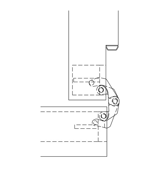 Concealed door hinge with integrated closing function ANSELMI AN 107 3D C60