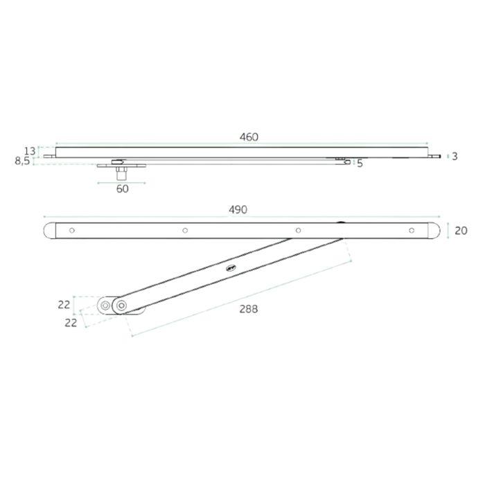 Concealed door holder JNF IN.23.150