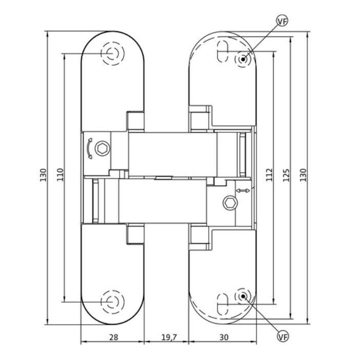 Concealed hinges Anselmi AN 161 3D FVZ 12/38