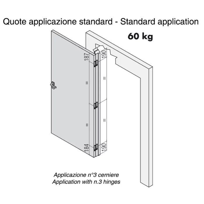 Concealed hinges for doors with cladding Krona Koblenz KUBICA 27 - K2700