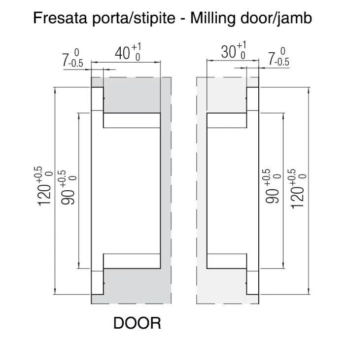 Concealed hinges for doors with cladding Krona Koblenz KUBICA 27 - K2700