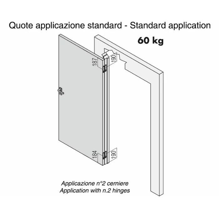 Concealed hinges for doors with cladding Krona Koblenz KUBICA Hybrid K2760