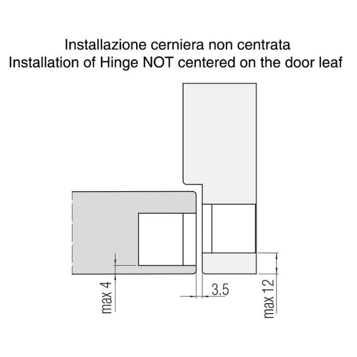 Concealed hinges for doors with recessed door frame Krona Koblenz KUBICA Hybrid K6360/38