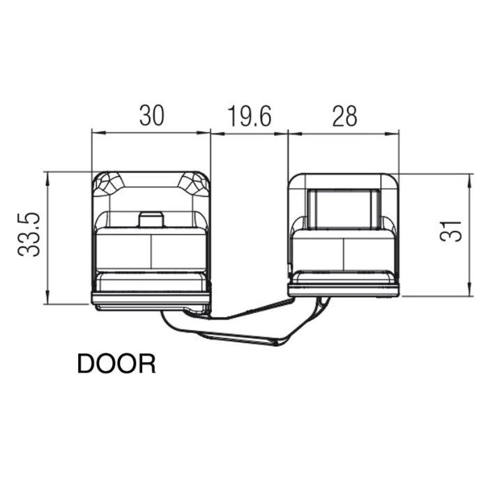 Concealed hinges for doors with recessed door frame Krona Koblenz KUBICA Hybrid K6360/38