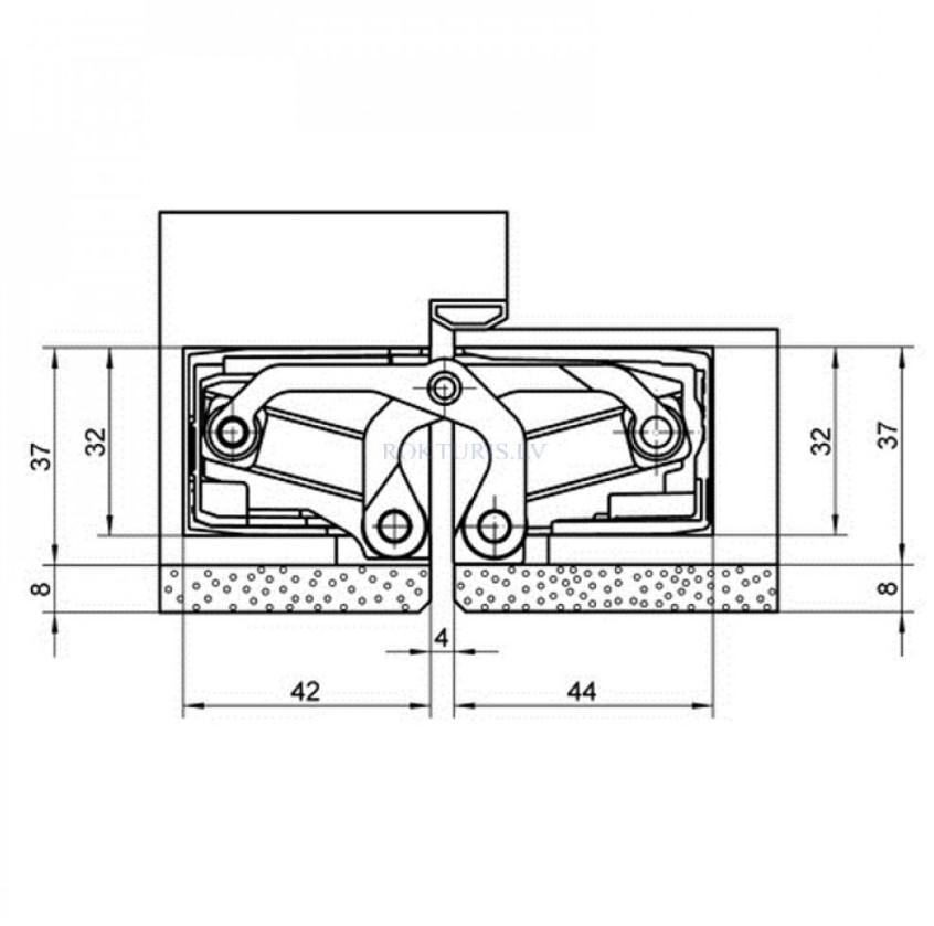 Concealed hinges for heavy-duty doors Tectus TE 540 3D