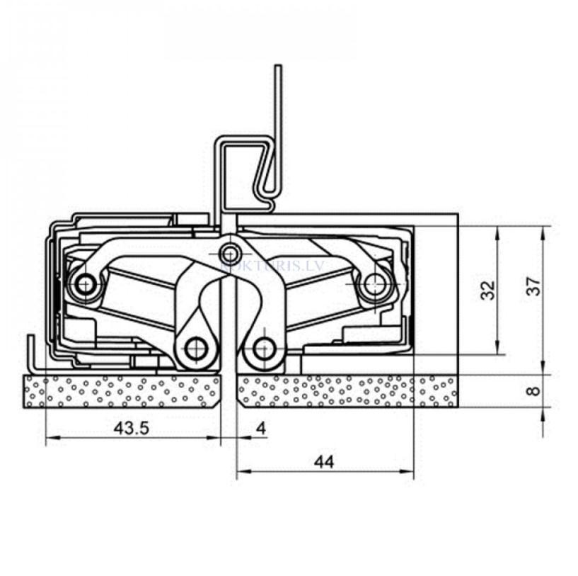 Concealed hinges for heavy-duty doors Tectus TE 540 3D