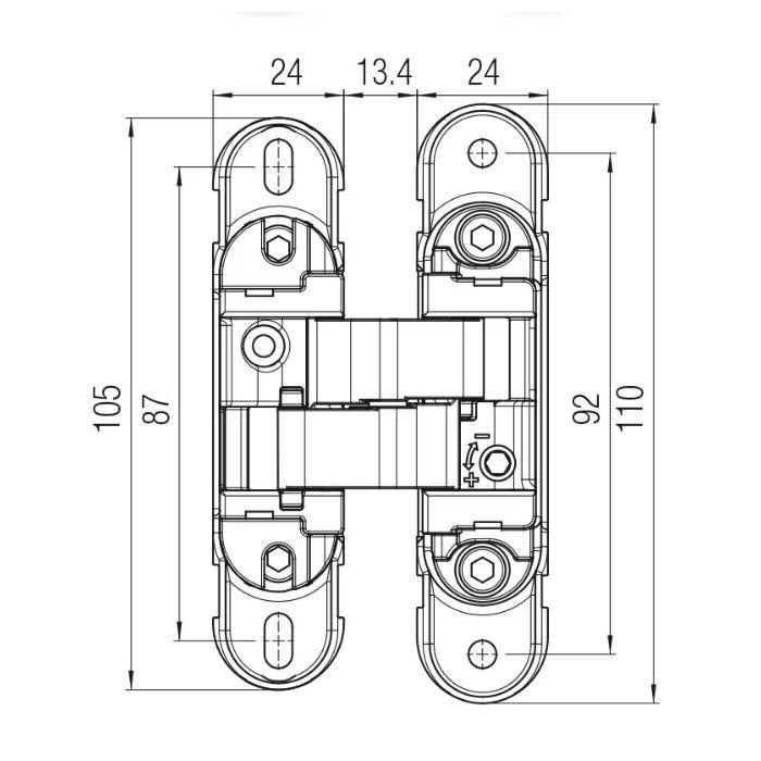 Concealed hinges Krona Koblenz KOMBI Hybrid K1019