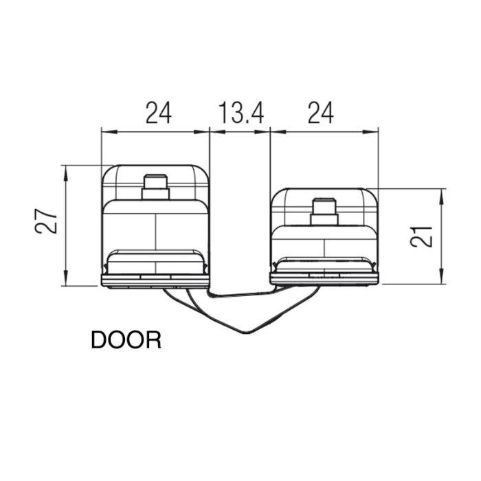 Concealed hinges Krona Koblenz KOMBI Hybrid K1019