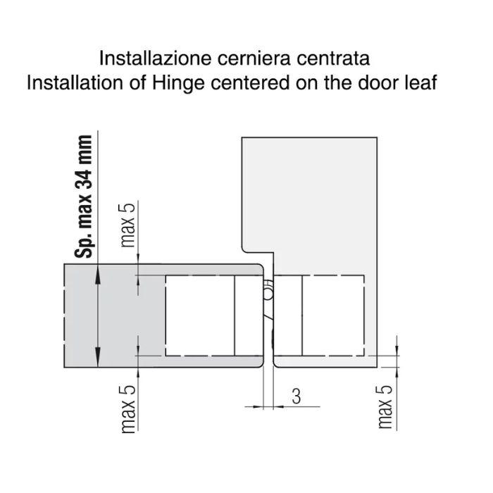 Concealed hinges Krona Koblenz KOMBI Hybrid K1019