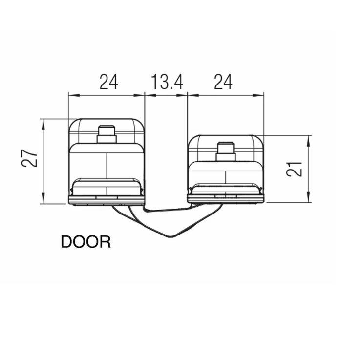Concealed hinges Krona Koblenz KOMBI Hybrid K1060
