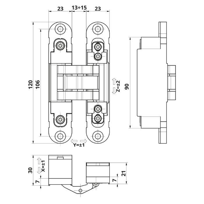 Concealed hinges Otlav IN230