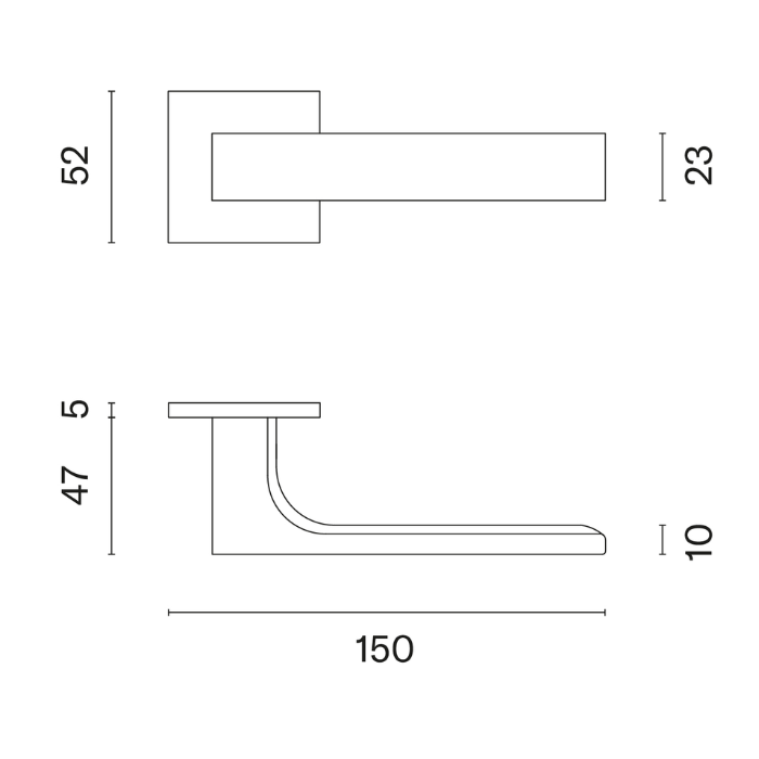 Door handle Aprile AS ALISSO Q 5S