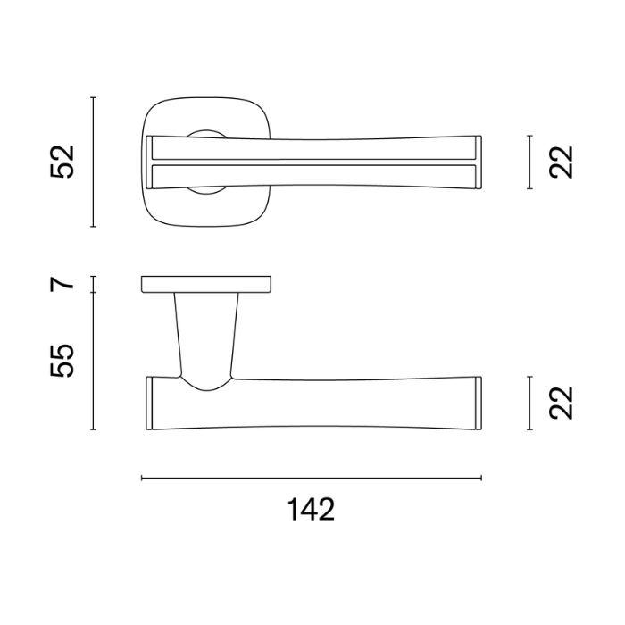 Door handle Aprile AS DAVIDIA QR 7S