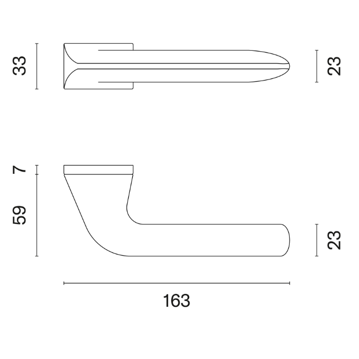 Door handle Aprile AS GLADIOLA RTH 7S