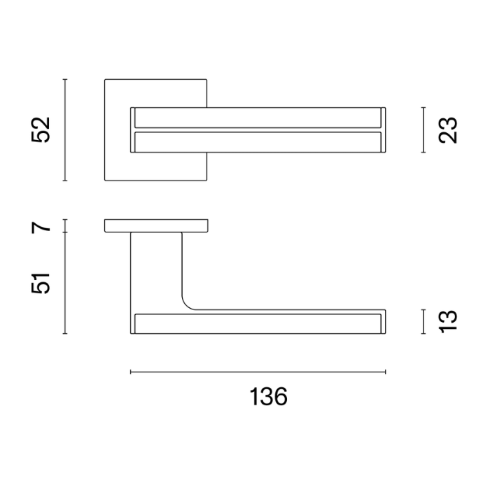 Door handle APRILE AS IMPERATA Q 7S