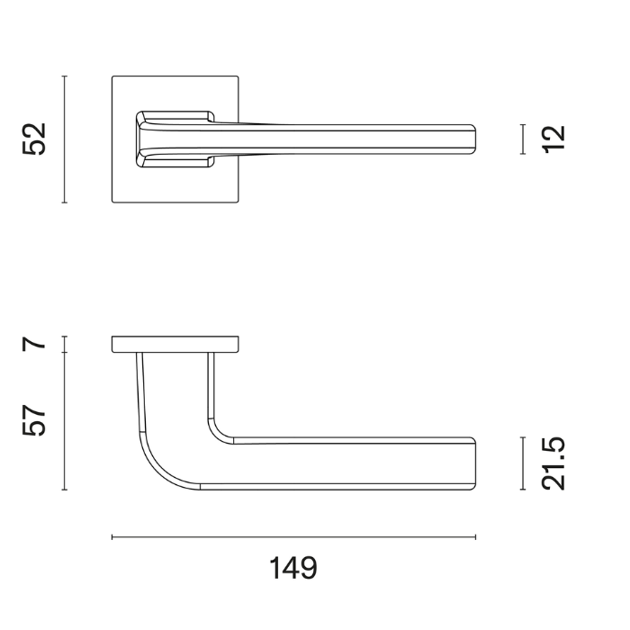 Door handle Aprile AS ISMENA Q 7S