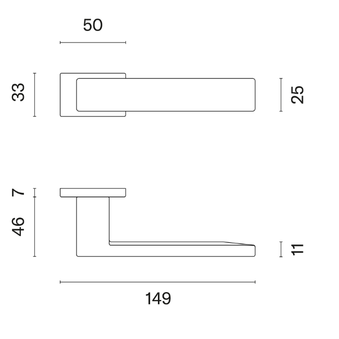 Door handle Aprile AS PINA RT 7S