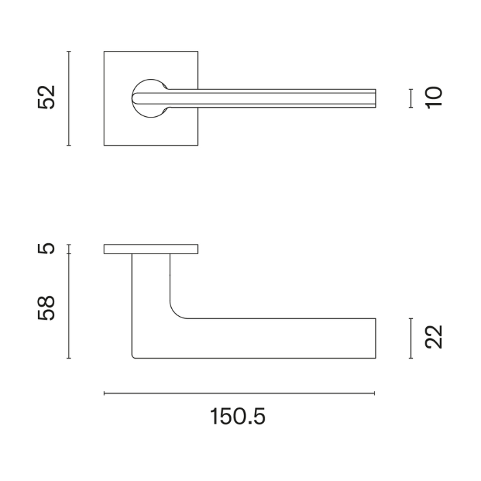 Door handle Aprile AS SALVIA Q 5S