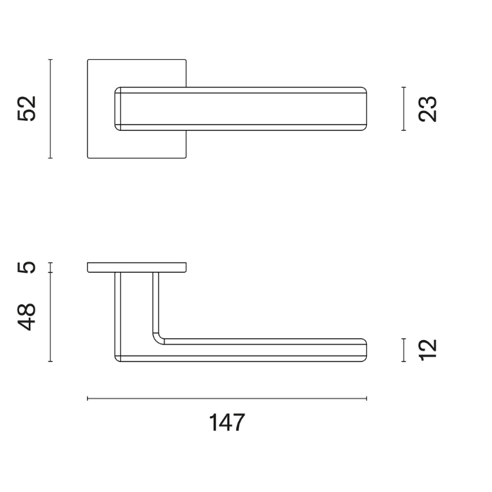 Door handle Aprile AS TILIA Q 5S