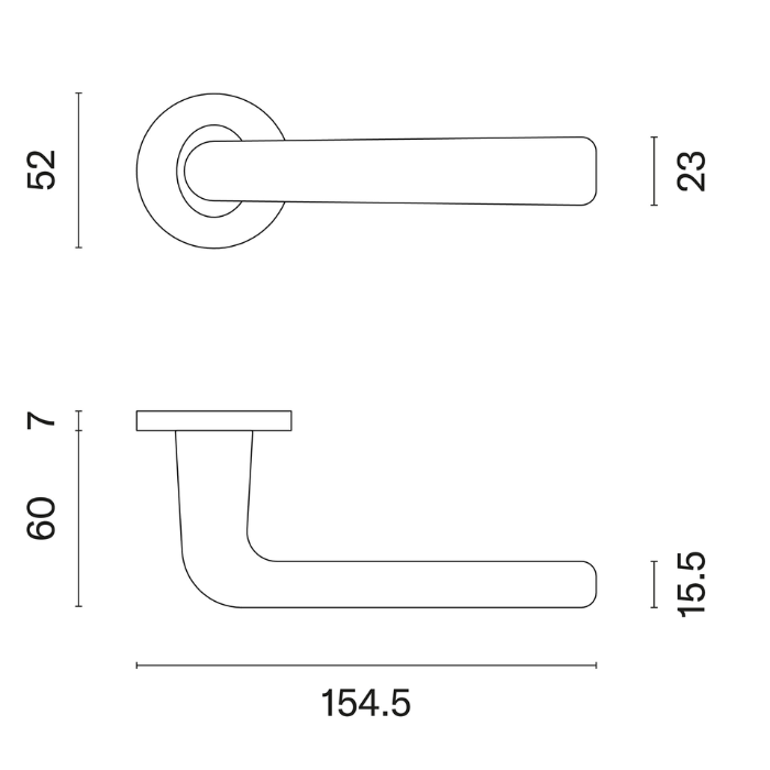 Door handle Aprile AS TULIPA R 7S