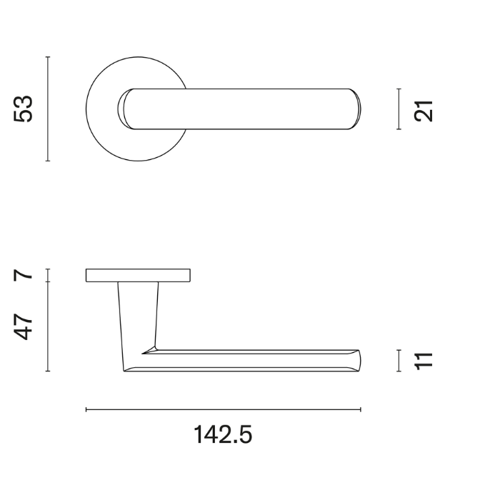 Door handle APRILE AT FRAGOLA R 7S