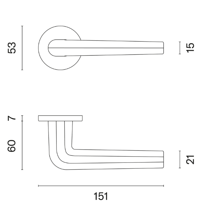 Door handle Aprile AT FUNKIA R 7S