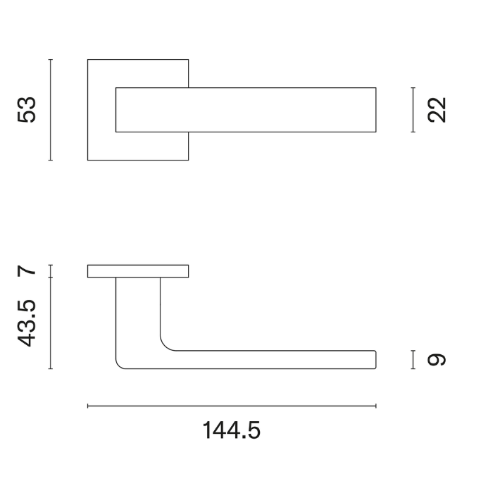 Door handle Aprile AT SULLA Q 7S