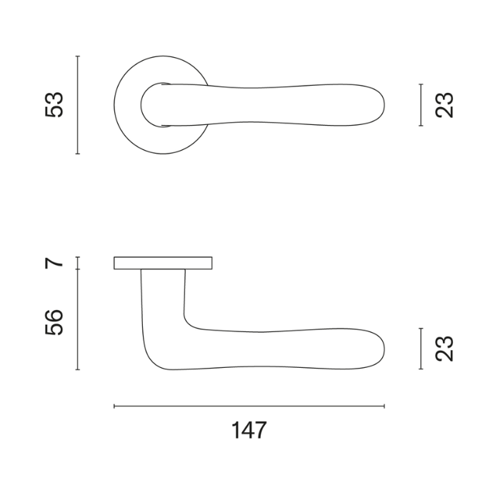 Door handle Aprile CYNIA R7S AT