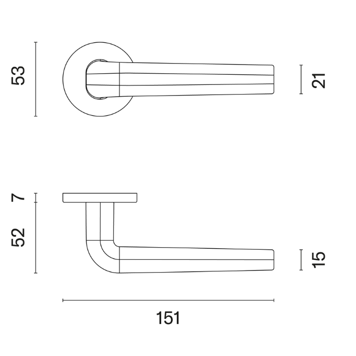 Door handle Aprile INULA R7S AT