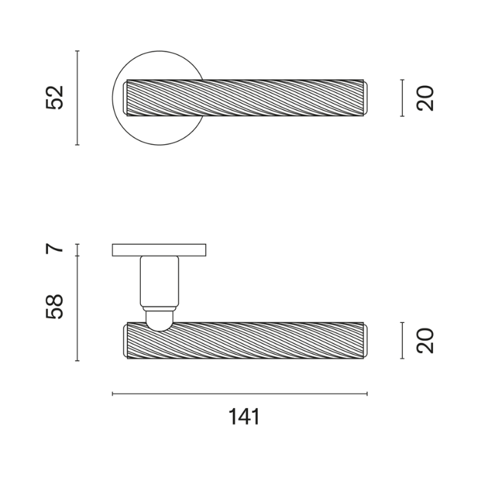 Door handle Aprile KERRIA  AS R7S
