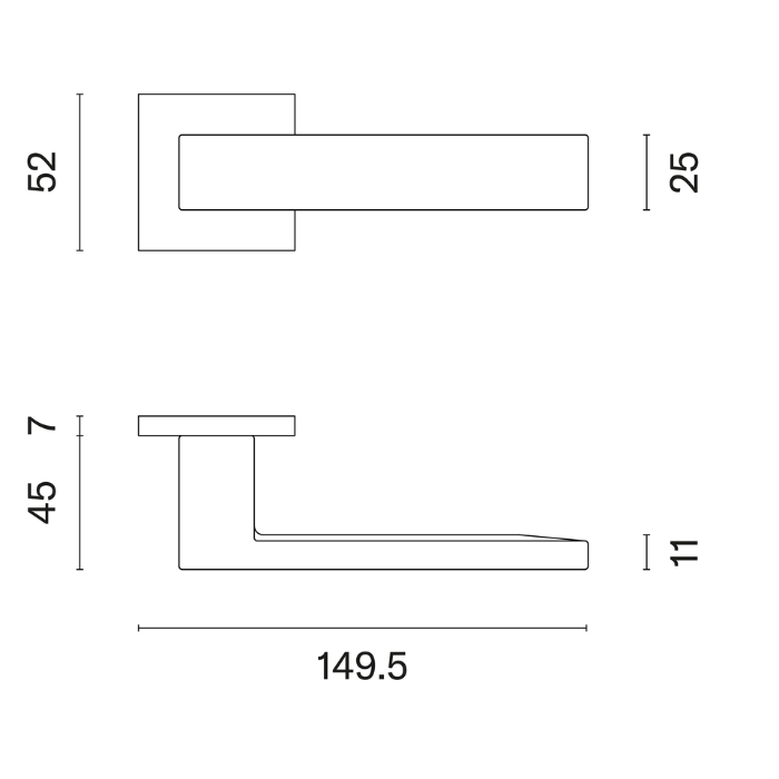 Door handle Aprile PINA AS Q7S 