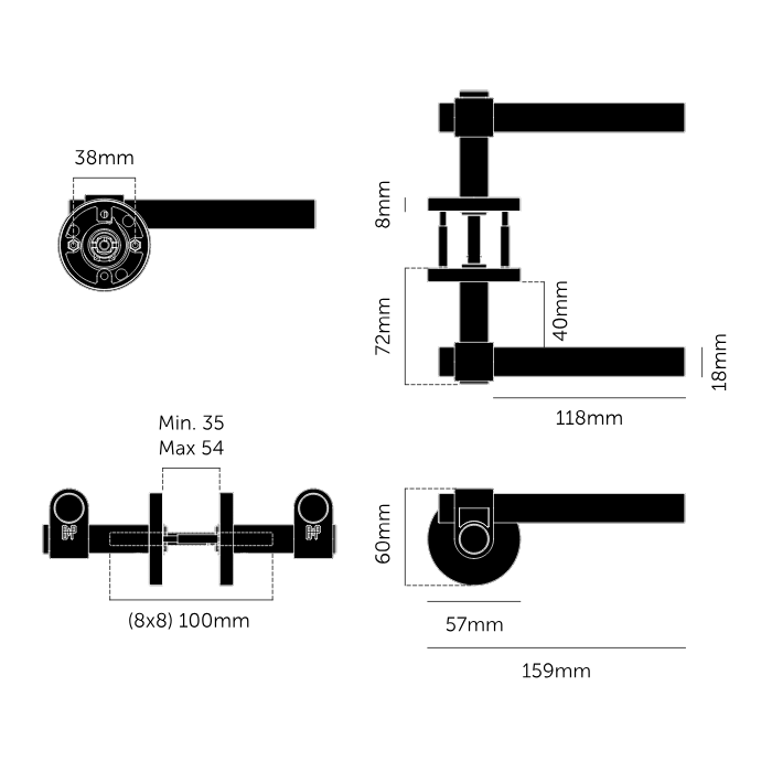 Door handle Buster+Punch Cast