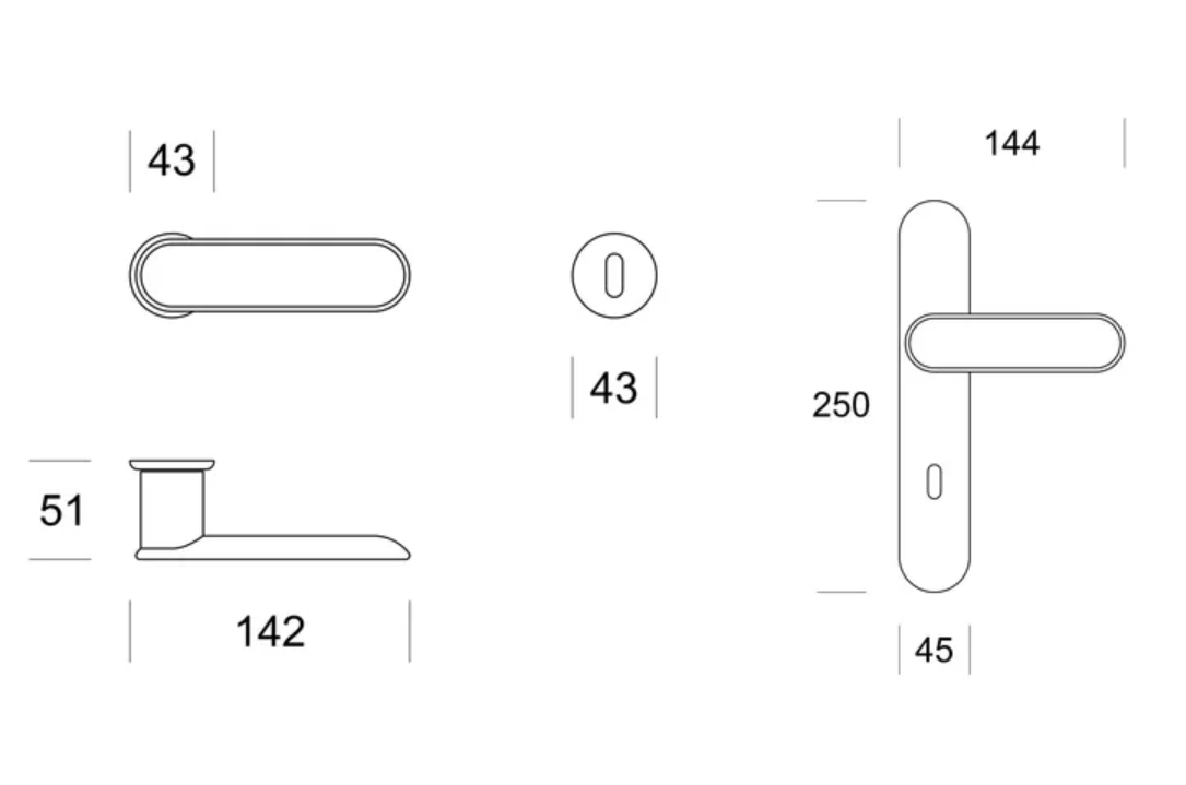 Door handle Ento CONTOUR PLUS