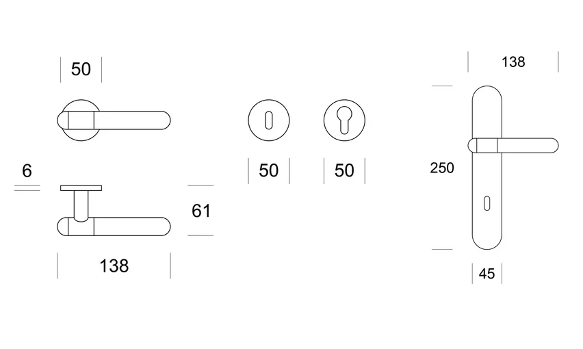 Door handle Ento DROP R6