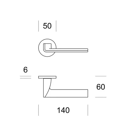 Door handle Ento EDGE R6