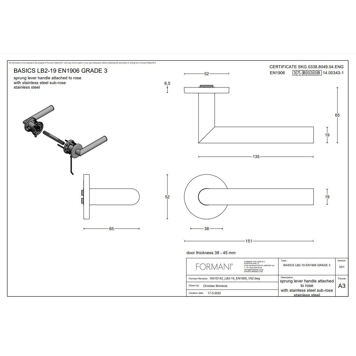Door handle Formani LB2-19