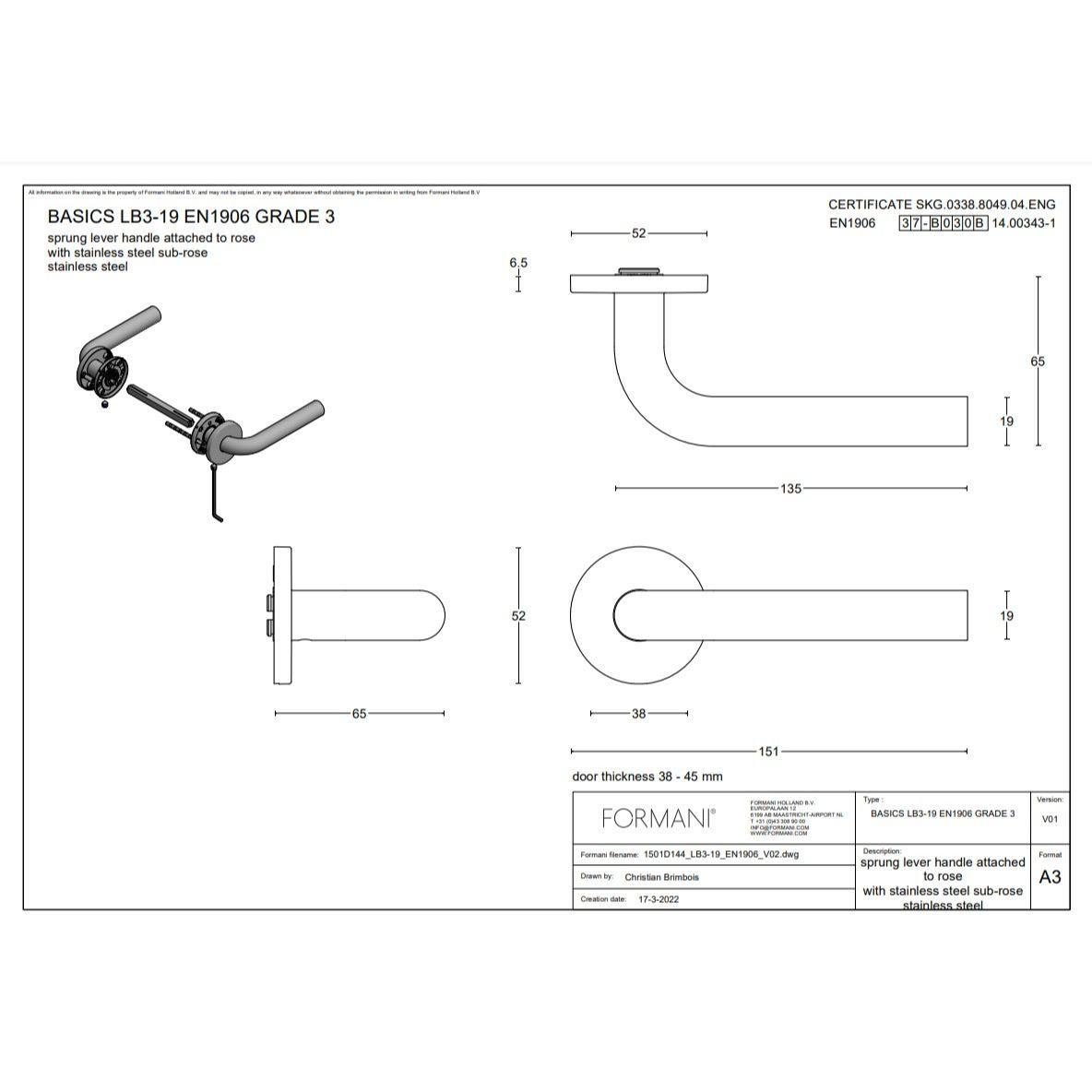 Door handle Formani LB3-19