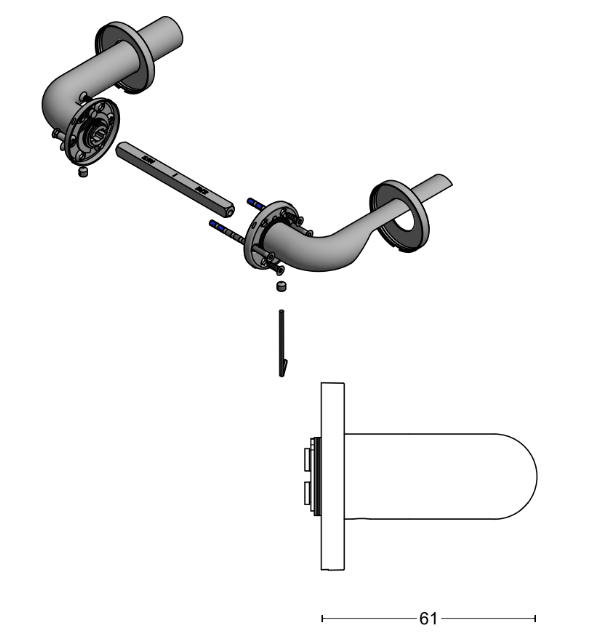 Door handle Formani Rivio GL100-G