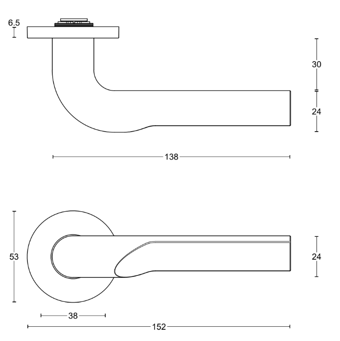 Door handle Formani Rivio GL100-G