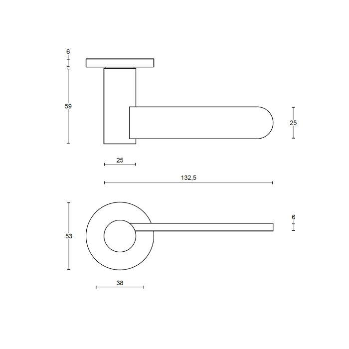 Door handle Formani TENSE BB102-G