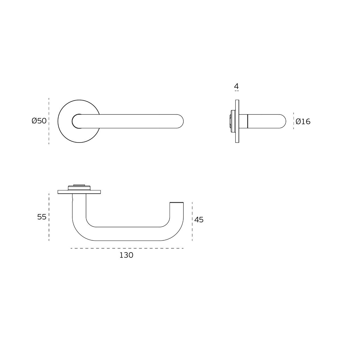 Door handle JNF IN.00.016.B.R04.MR