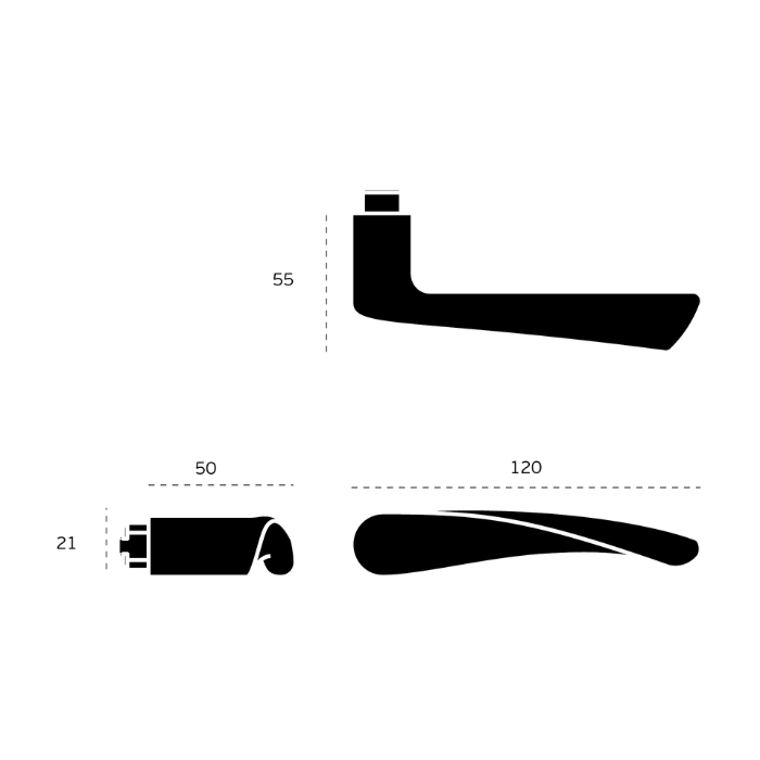 Door handle JNF IN.00.023.RC08M